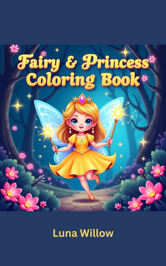 Fairy & Princess Coloring Book